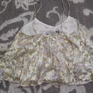 Zara gold foiled Cami Top thumbnail 5