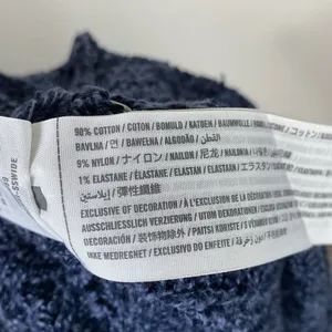 Abercrombie Navy Wide Neck Knit Sweater thumbnail 6