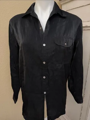 Chico's Medium Black Silk-Blend Top thumbnail 1