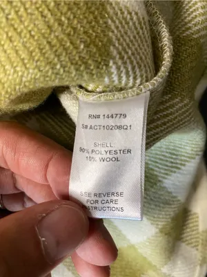 12th Tribe Olive and White Plaid Teddy Shacket thumbnail 3