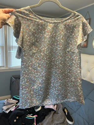 Blue floral shirt thumbnail 2