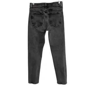 Zara Jeans Women Faded Black Size 4 High‎ Rise Denim Straight Slim Fit Classic thumbnail 2
