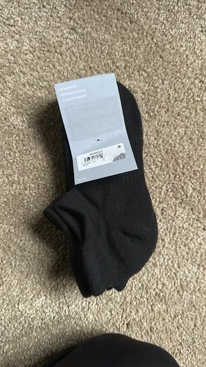 Zella black tab back socks thumbnail 2