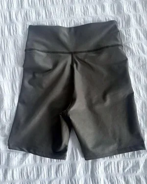Abercrombie & Fitch Metallic Sheen Biker Shorts Size Small Bike Green Brown thumbnail 5