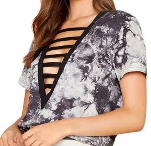 SheIn Ladder Neck Tie Dye Tee thumbnail 2