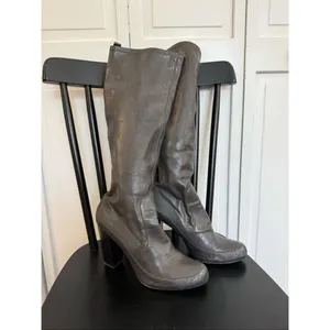 Donald J Pliner Chenia grey leather pewter tall boot size 9 thumbnail 3