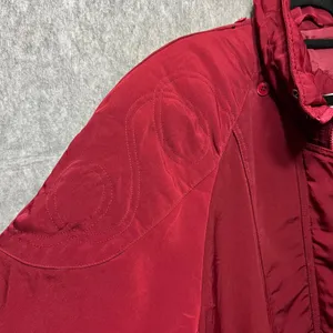 Vintage 90s Basic‎ Editions Winter Coat Puffer Quilted Lined Button Up Red Large thumbnail 8