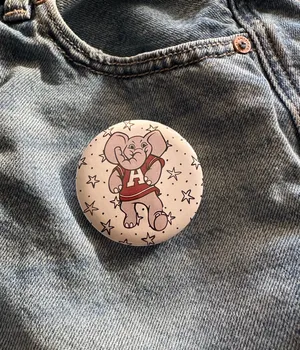 Handmade Alabama game day button pins thumbnail 3
