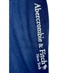 Abercrombie & Fitch Soft AF Fleece Navy Blue White Logo Jogger Sweatpants Size S thumbnail 5