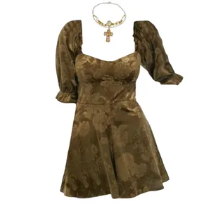 Urban Outfitters Barbaro Velvety Golden Playsuit Romper size Med NEW thumbnail 14