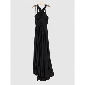 Sherri Hill 51903 Black Chiffon Cross Front Keyhole Gown Size 2 NWT $350 thumbnail 7