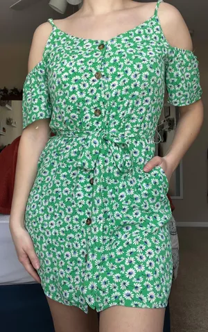 Green Floral Dress thumbnail 1