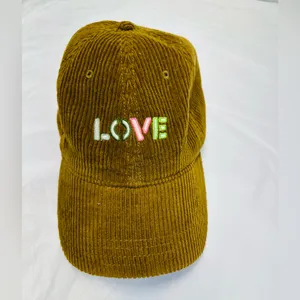 Aerie Brown and Yellow Corduroy Cap thumbnail 2