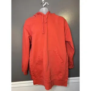 FP Movement Hoodie Tunic Womens M/L Orange Terry Side Slit Kangaroo Pocket thumbnail 2
