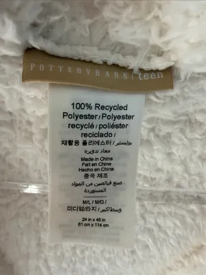 Pottery Barn Teen Ivory Sherpa Bath Robe with Hood Size M/L thumbnail 2