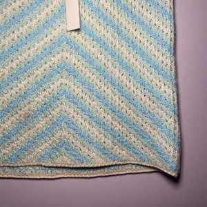 NWT For Love and Lemons Blue Cream Knit Corinna Mini Skirt Women's size Small thumbnail 5