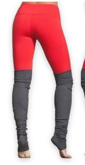 ALO Yoga GODDESS WOMENS XS # 87370 Coral‎ and grey (charcoal) Leggings Dance thumbnail 1