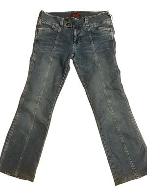 VTG Hollister Y2K Wide Leg Blue Jeans with Front Seams thumbnail 1
