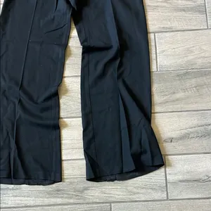 Black Wide Leg Pants with Stretchy Fabric thumbnail 2