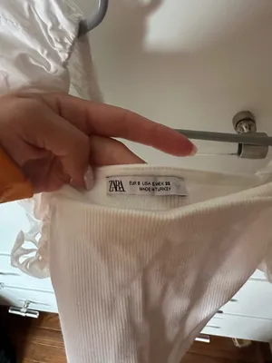White ZARA Top Crop thumbnail 2