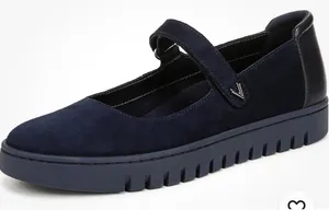 Vionic Women's Uptown Mary Jane Flat Size 7 Blue Suede thumbnail 1