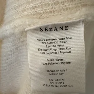 Sézane Ecru Gaspard Cardigan Small S Off White Thin Button Up Knit Sweater Top thumbnail 2