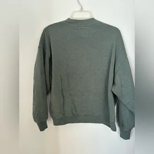 American Eagle Mock Neck Fleece Sweatshirt X-Small Green thumbnail 11