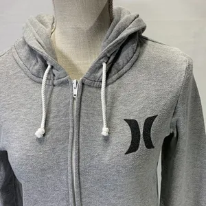 Hurley Full Zip Gray Hoodie Size Medium thumbnail 2