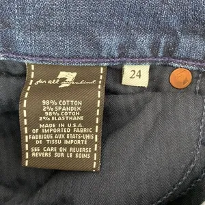 7 For All Mankind Dojo Crop Capri Denim Blue Jeans 24 thumbnail 6