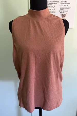 Calia Dusty Rose Mock Neck Sleeveless Tank Size XL thumbnail 1