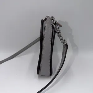 Kate Spade Eva Chain Pebbled Leather Gray Crossbody Purse thumbnail 2