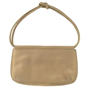 MONSAC Neutral Beige Pebbled Leather Small Shoulder Bag thumbnail 1