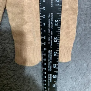 H&M Cardigan‎ Women 34 Peach Tan Longline Button Front V-Neck Knit Pockets thumbnail 4