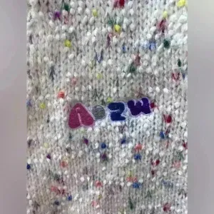 Melange V Neck Knit‎ Cardigan K Pop Style Chunky Multicolor K Pop Coquette Fall thumbnail 6