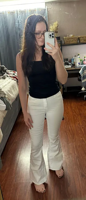 SO White High Rise Flare Jeans thumbnail 6