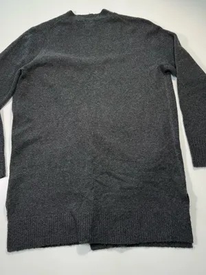 J. Crew Wool Blend Charcoal Open-Front Pocket Cardigan thumbnail 8