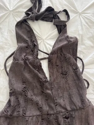Brown Halter Top Mini Dress thumbnail 3