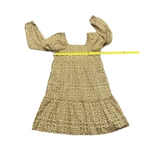Universal Thread‎ XS Prairie Smocked Floral Long Sleeve Tiered Mini Dress NWT thumbnail 5