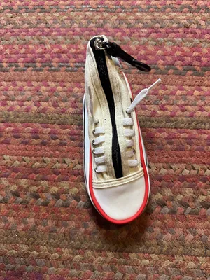 Converse WHITE Canvas High-Top Coin Purse keychain thumbnail 2