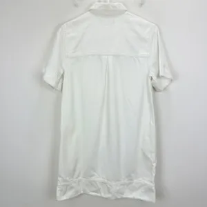 Madewell Denim Popover Dress Shift Pockets Casual Pure White Minimalist S NWT thumbnail 12