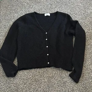 Old Navy Black Button-Up Cardigan thumbnail 1