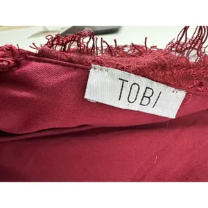 TOBI Burgundy Red Lace Sexy V Neck Mini Dress Size Small thumbnail 9