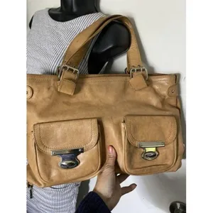 Marc Jacobs tan leather shoulder bag thumbnail 8