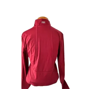 Pink by Victoria’s Secret burgundy 1/2 zip jacket back collar logo size s/m thumbnail 10