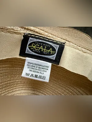 Vintage Scala woven paper straw western cowgirl hat thumbnail 6