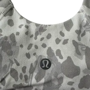 Lululemon White & Gray Align Light Support Crop Top Women Size 2 | 45-21 thumbnail 3