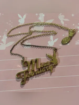 Playboy miss February gold necklace NWOT thumbnail 3