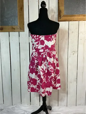 Corey Lynn Pink and White Floral Dress Size 16 thumbnail 5
