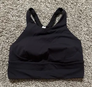lululemon athletica Black High-Neck Racerback Sports Bra thumbnail 1