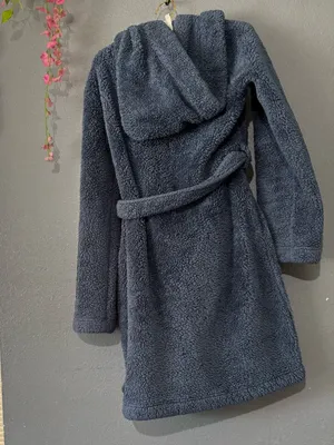UGG Blue Sherpa Hooded Robe thumbnail 6